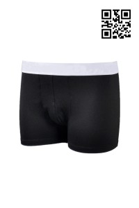 UW012訂製男士黑色內褲  訂購團體純色四角褲 專業訂做內褲公司 內褲製造商